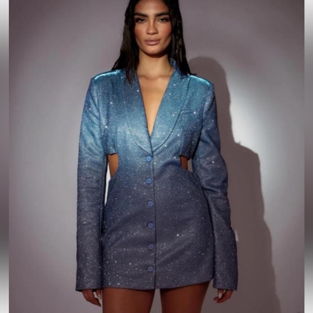 SLA THE LABEL Hallie Cut Out Blazer Dress